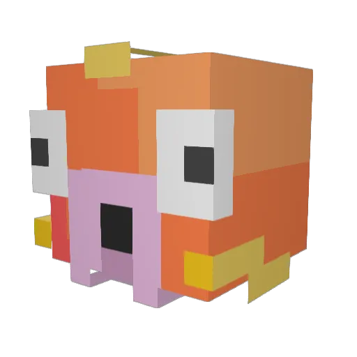 MaidHina Minecraft avatar head, 3D render