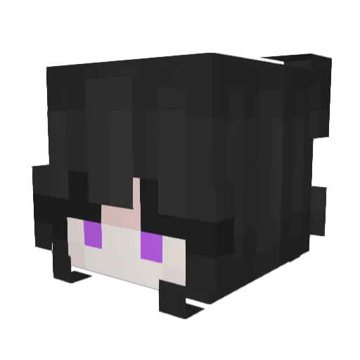 MaidNoy Minecraft avatar head, 3D render
