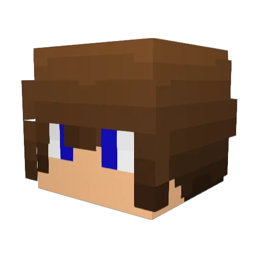 MaidPasu Minecraft avatar head, 3D render