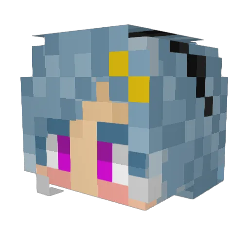 Maid_Alicia Minecraft avatar head, 3D render