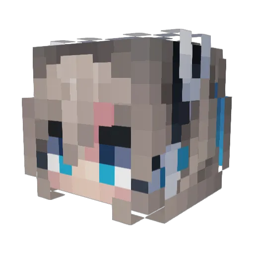 Maid_Girl_Mothy Minecraft avatar head, 3D render