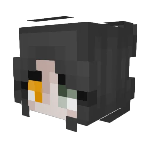 Maid_Misere Minecraft avatar head, 3D render