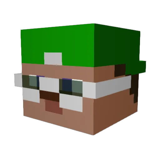 Maidan21 Minecraft avatar head, 3D render