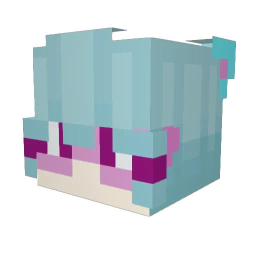 MaidenMarlin Minecraft avatar head, 3D render