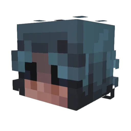 MaidenOfSpring Minecraft avatar head, 3D render