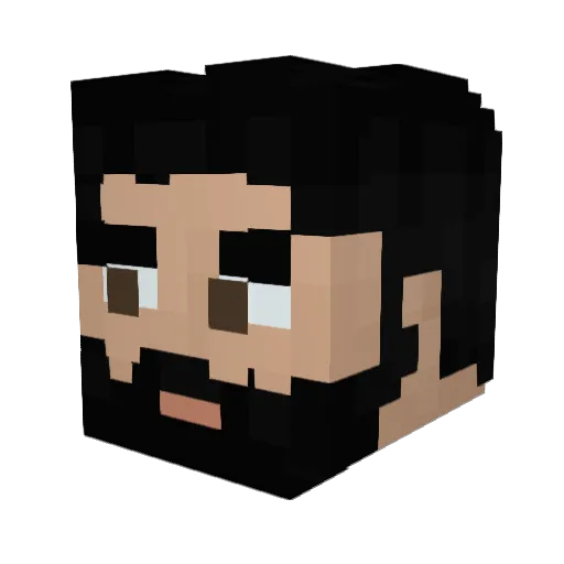 MaidenlessGY Minecraft avatar head, 3D render