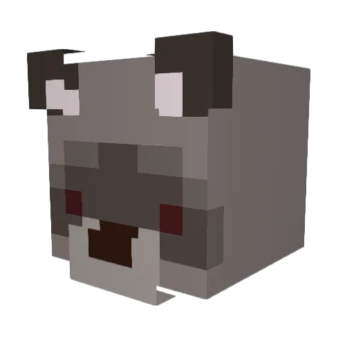 Maidez_ Minecraft avatar head, 3D render