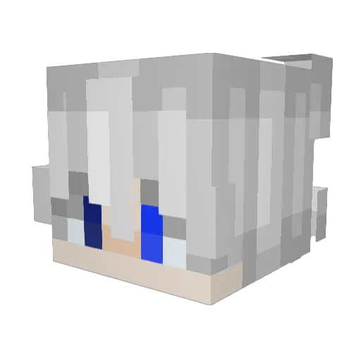 Maidify Minecraft avatar head, 3D render