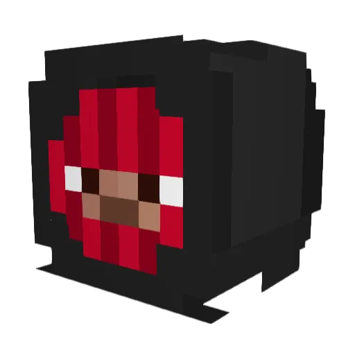 Maidozze Minecraft avatar head, 3D render