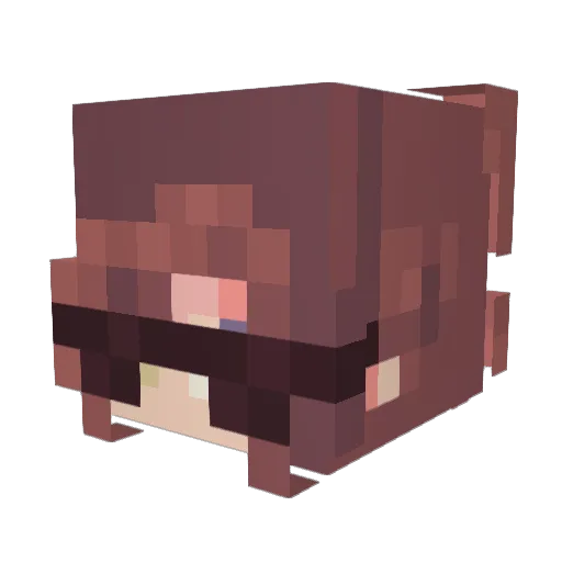 Maiera Minecraft avatar head, 3D render