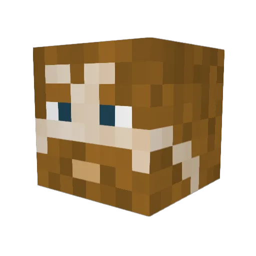 Maigangster Minecraft avatar head, 3D render