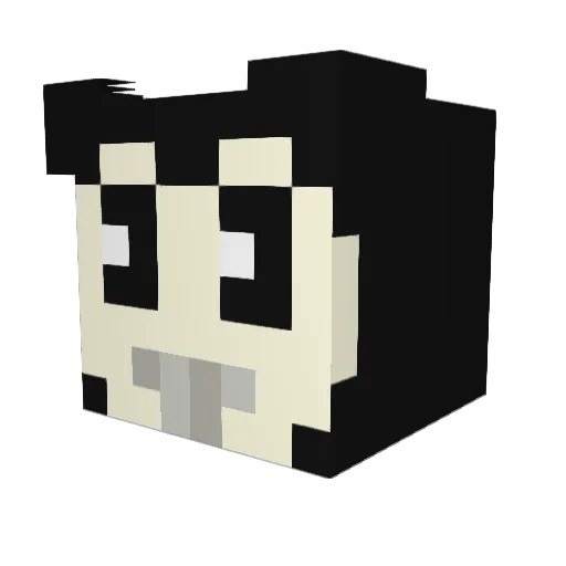 Maiguek Minecraft avatar head, 3D render