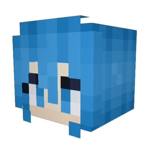 MaiiShiba Minecraft avatar head, 3D render
