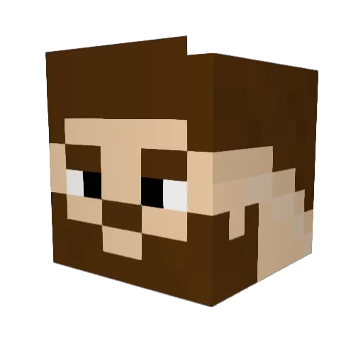Maiiiiik Minecraft avatar head, 3D render