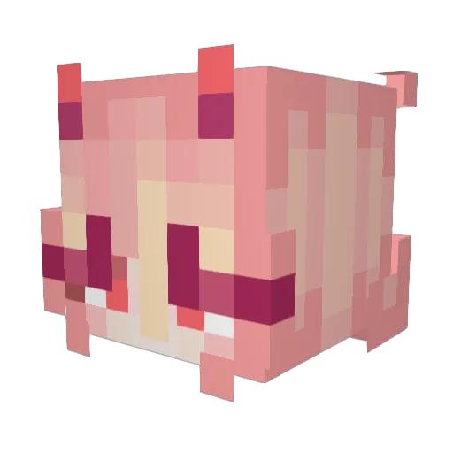 Maiiizil Minecraft avatar head, 3D render