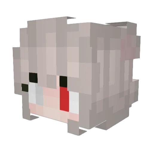 Maiiria Minecraft avatar head, 3D render