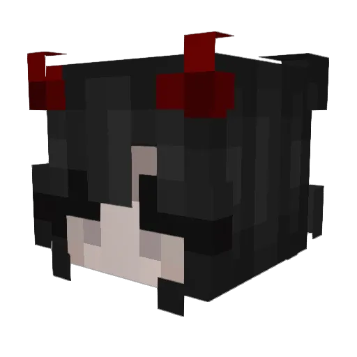 Maijaaa Minecraft avatar head, 3D render