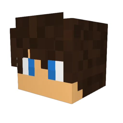 MaikTwo Minecraft avatar head, 3D render