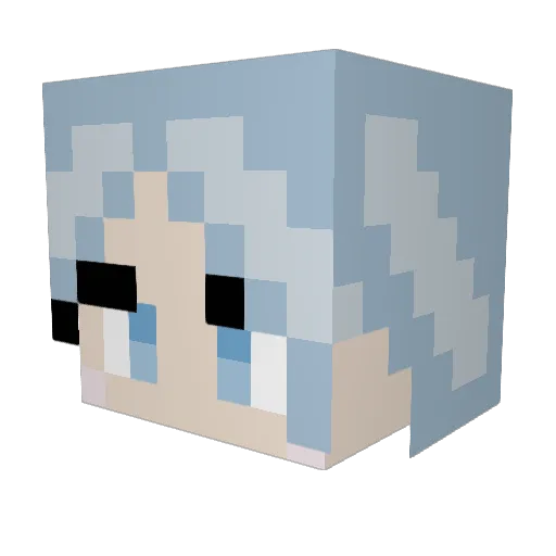 Maika1313 Minecraft avatar head, 3D render
