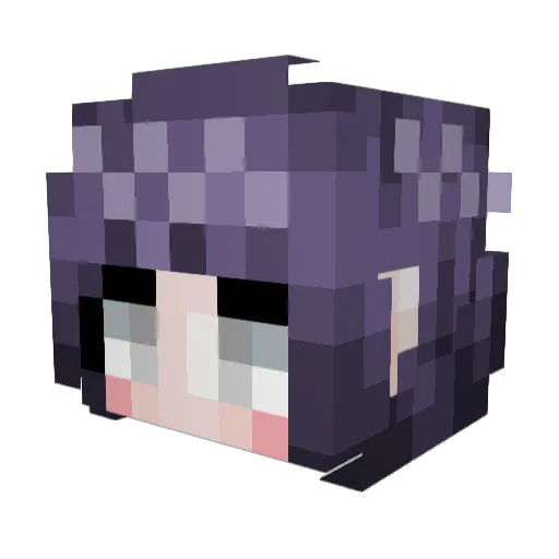Maikahl Minecraft avatar head, 3D render