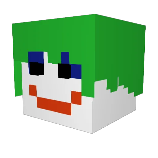 Maikcraft Minecraft avatar head, 3D render