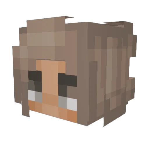 MaikenB Minecraft avatar head, 3D render