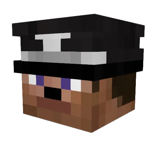 Maikidestroyer Minecraft avatar head, 3D render