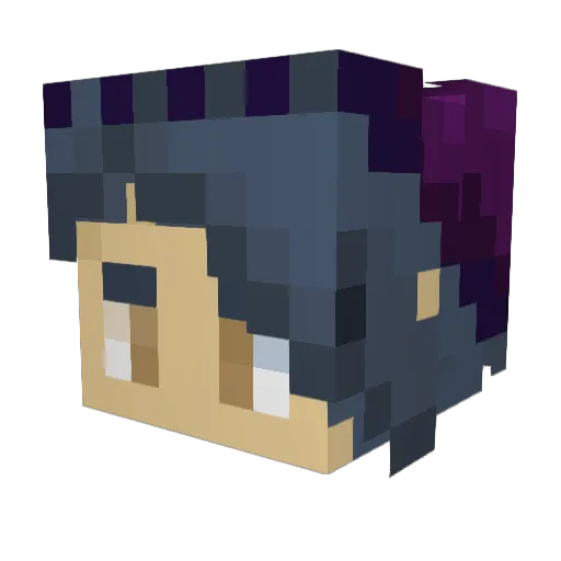 Maikikii Minecraft avatar head, 3D render