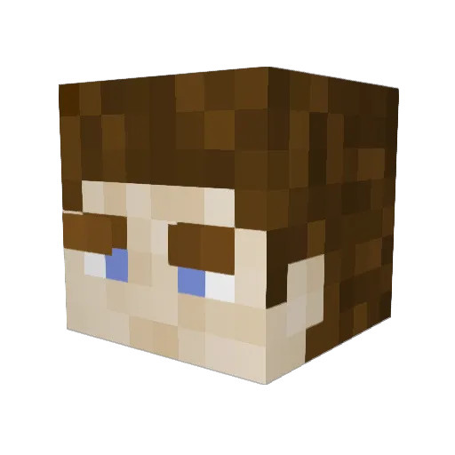 Maikil Minecraft avatar head, 3D render