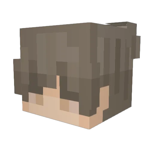 Maikiy Minecraft avatar head, 3D render