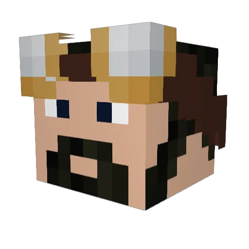 Maiklee Minecraft avatar head, 3D render