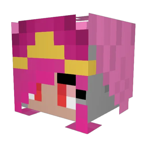 MaikoAki Minecraft avatar head, 3D render