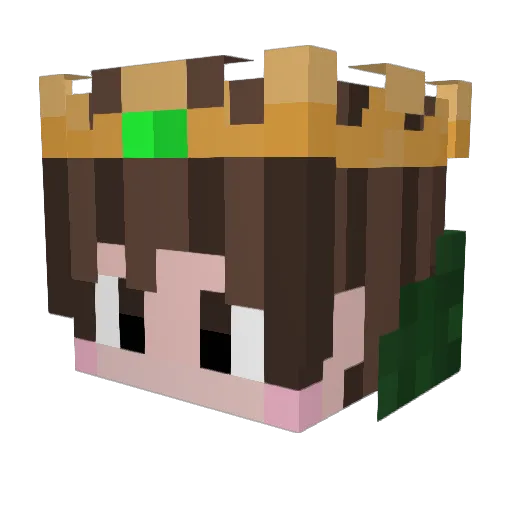Maikol_bianco Minecraft avatar head, 3D render