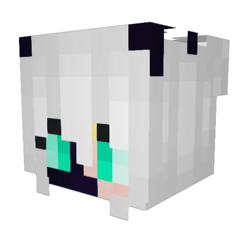MaikuSama Minecraft avatar head, 3D render