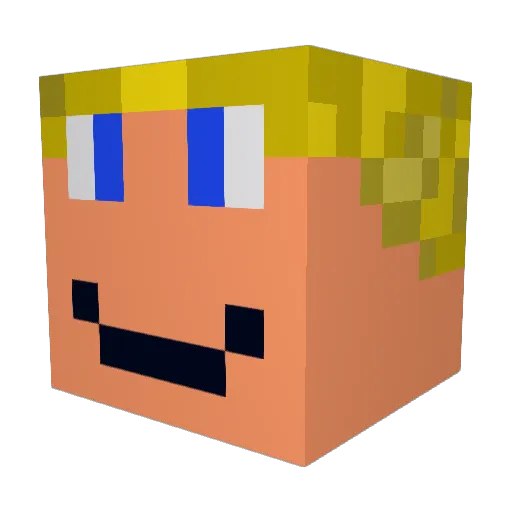 MaikyMaehler Minecraft avatar head, 3D render