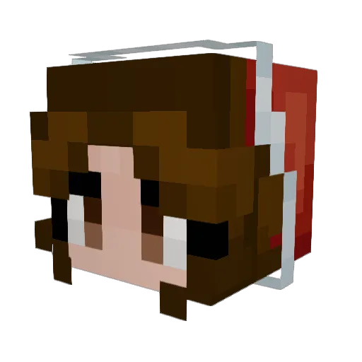 Maikya412 Minecraft avatar head, 3D render