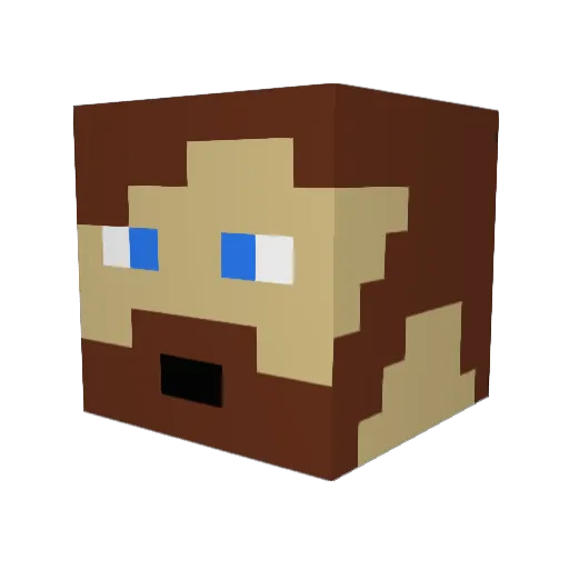 Mail_845 Minecraft avatar head, 3D render