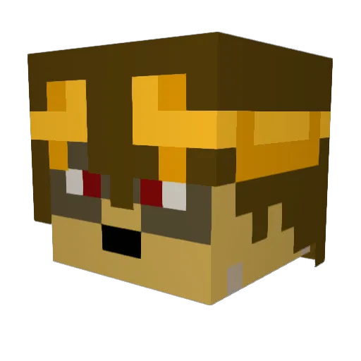 Mail_boy Minecraft avatar head, 3D render