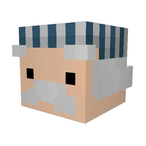 Mailbox10 Minecraft avatar head, 3D render