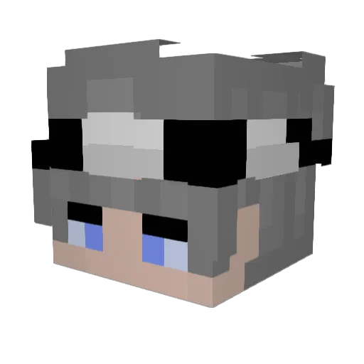 Maild_com Minecraft avatar head, 3D render