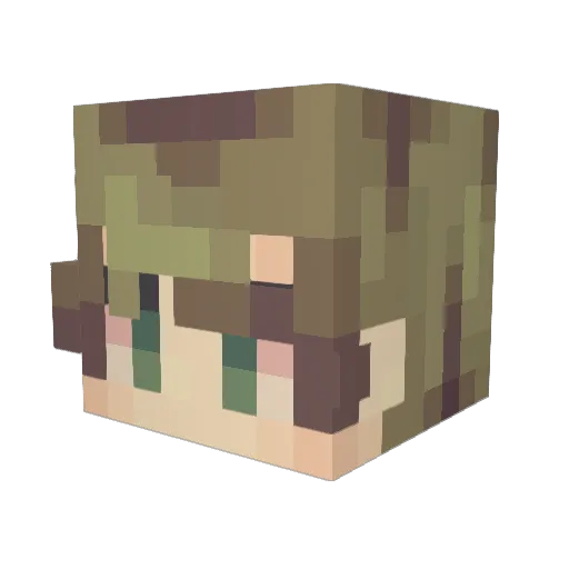 Maile_ Minecraft avatar head, 3D render