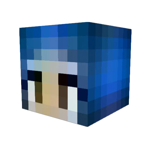Mailiona Minecraft avatar head, 3D render