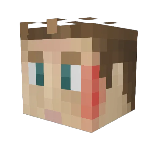 Mailman124 Minecraft avatar head, 3D render