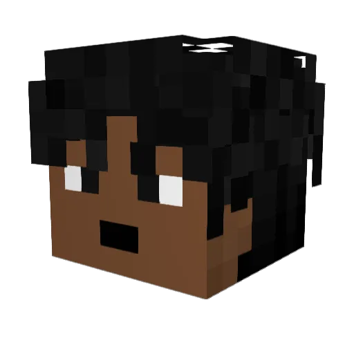 MaimMC Minecraft avatar head, 3D render
