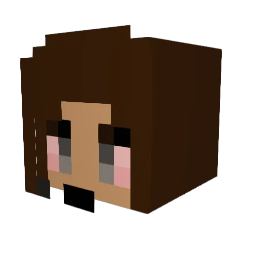 Maimuna_ Minecraft avatar head, 3D render