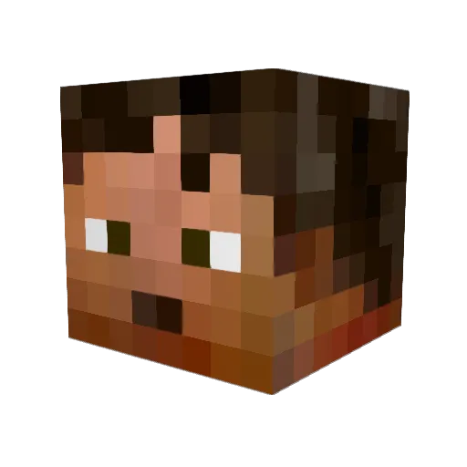 MainCharacter02 Minecraft avatar head, 3D render