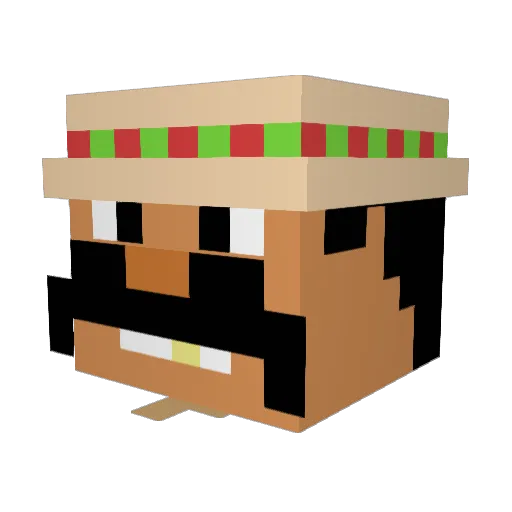 MainKros Minecraft avatar head, 3D render