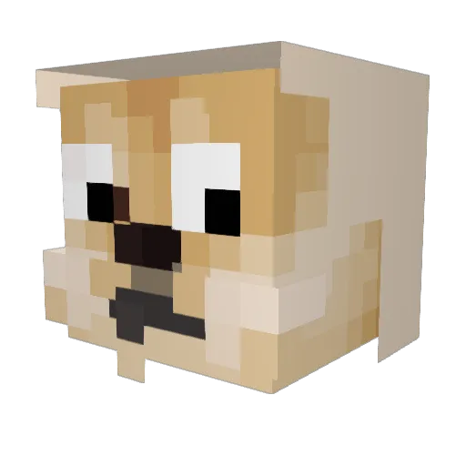 MainMango Minecraft avatar head, 3D render