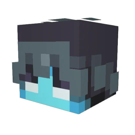 MainPuppy Minecraft avatar head, 3D render