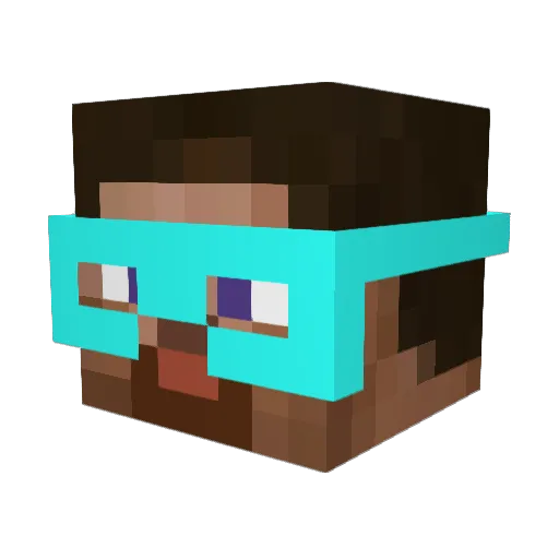 MainSideHoe Minecraft avatar head, 3D render